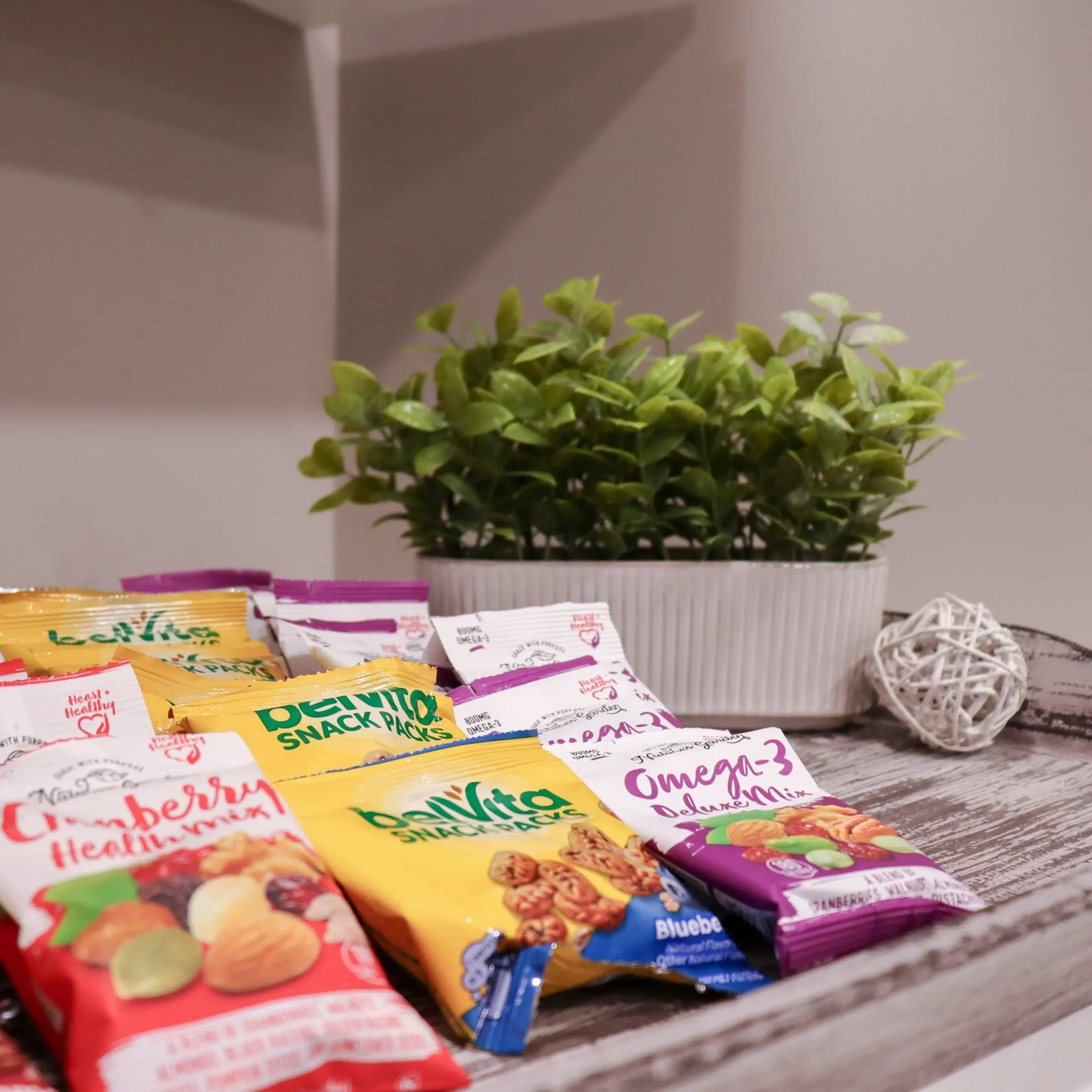 Snack and refreshment setup inside the meeting room